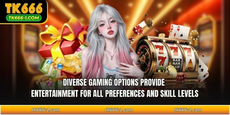 Diverse gaming options provide entertainment for all preferences and skill levels