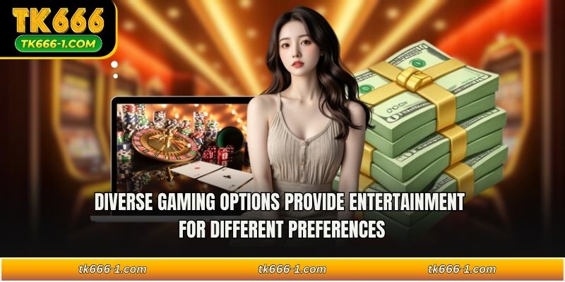 Diverse gaming options provide entertainment for different preferences