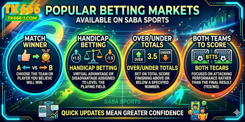 Popular Betting Markets Available