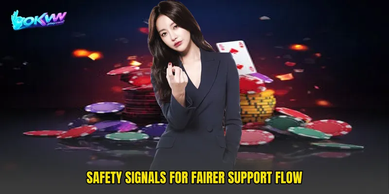 Safety signals for fairer support flow