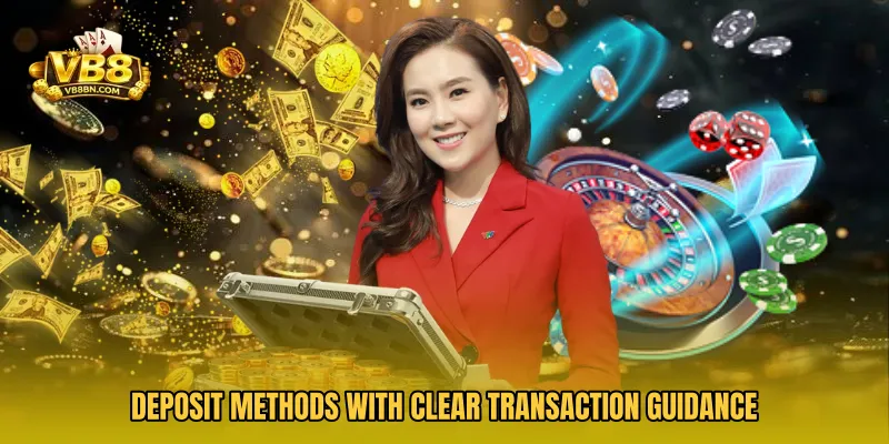 Deposit methods with clear transaction guidance